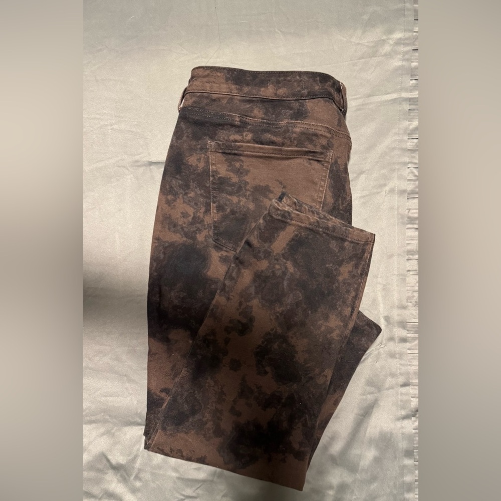 Wonderly Brown and Black Tie-Dye Pants